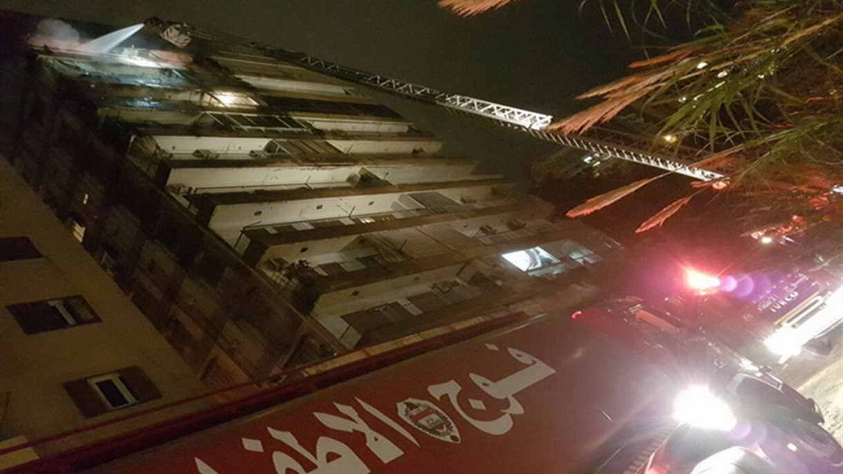 إندلاع حريق في مبنى في الأشرفية بيروت