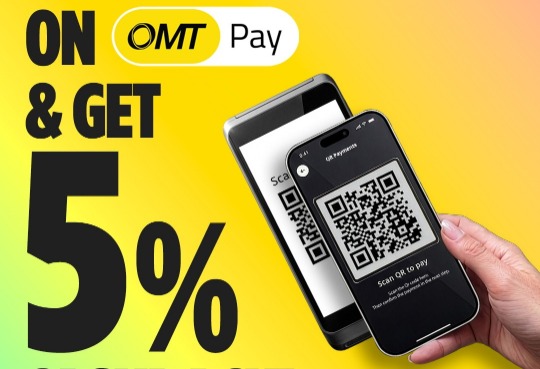 لفترة محدودة.. ادفعوا بـ OMT Pay واستردّوا 5% كاش باك بالدولار!