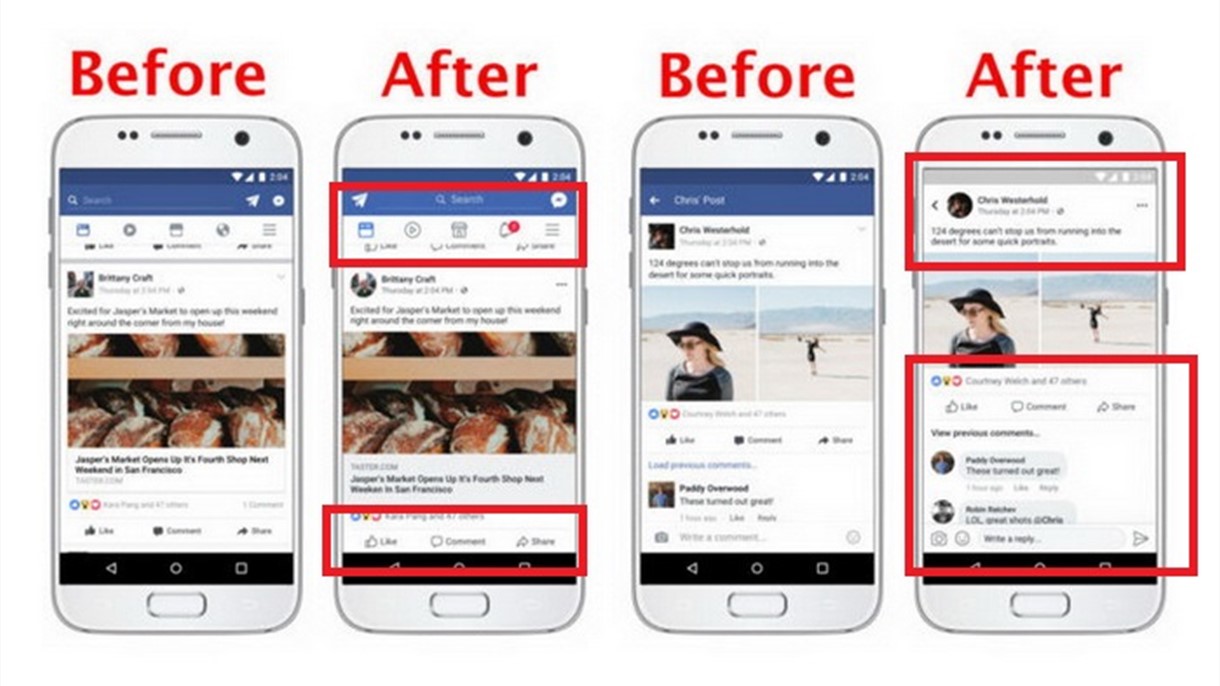تغييرات فايسبوك التي بدأت تصل الى هواتفكم اليوم