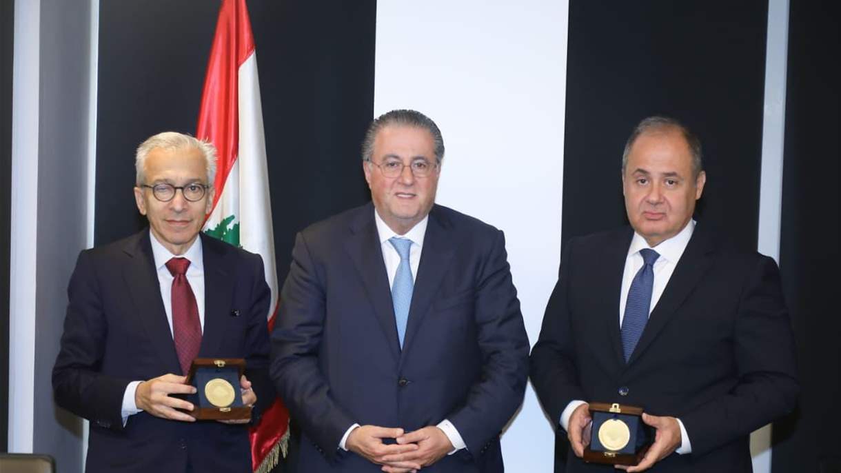 الهيئات الإقتصادية تكرم البساط وعربيد تقديراً لجهودهما في إنجاح &quot;بيروت 1&quot;