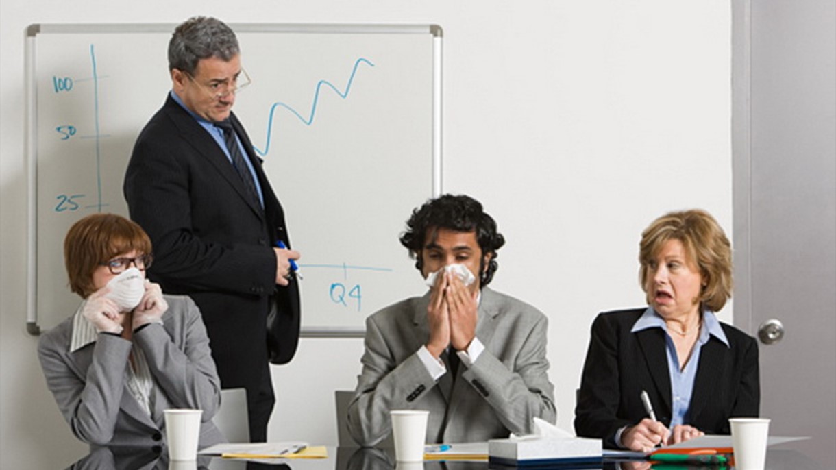 مكان العمل اسرع طريقة لانتقال الجراثيم بين الموظفين