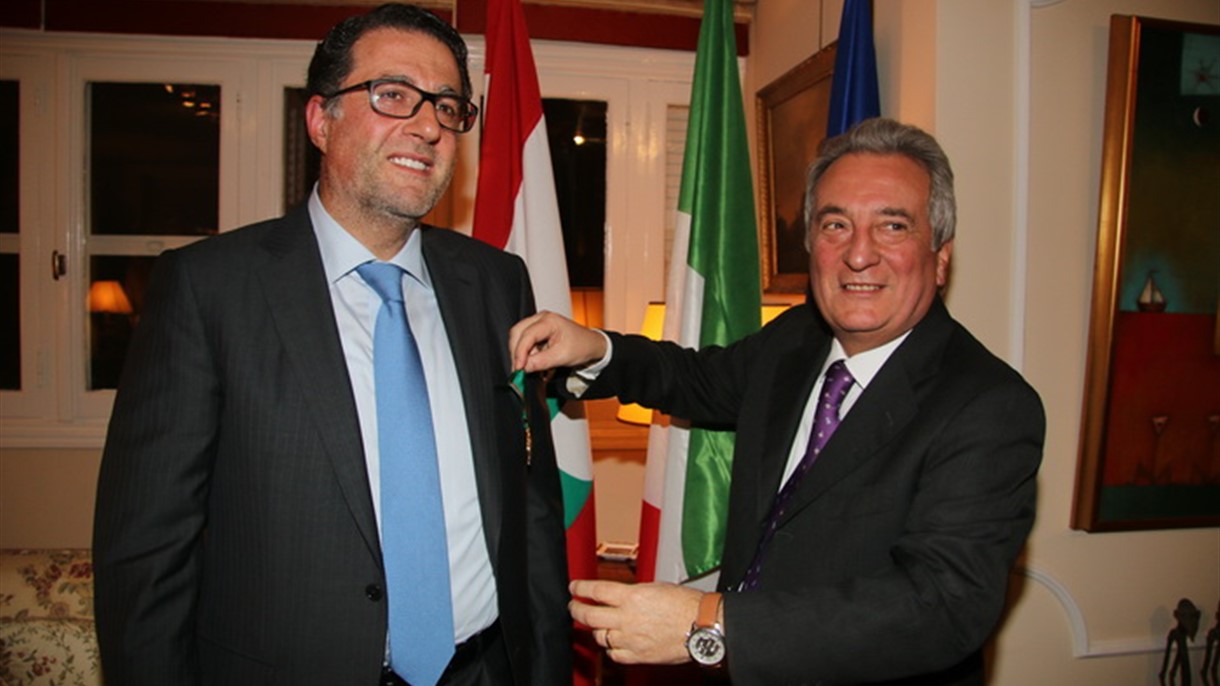 محمد شقير ينال وسام الاستحقاق الايطالي برتبة ضابط