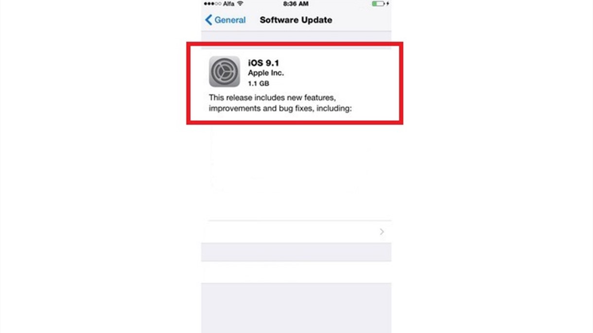 آيفون يبدأ العمل بنظام iOS 9.1