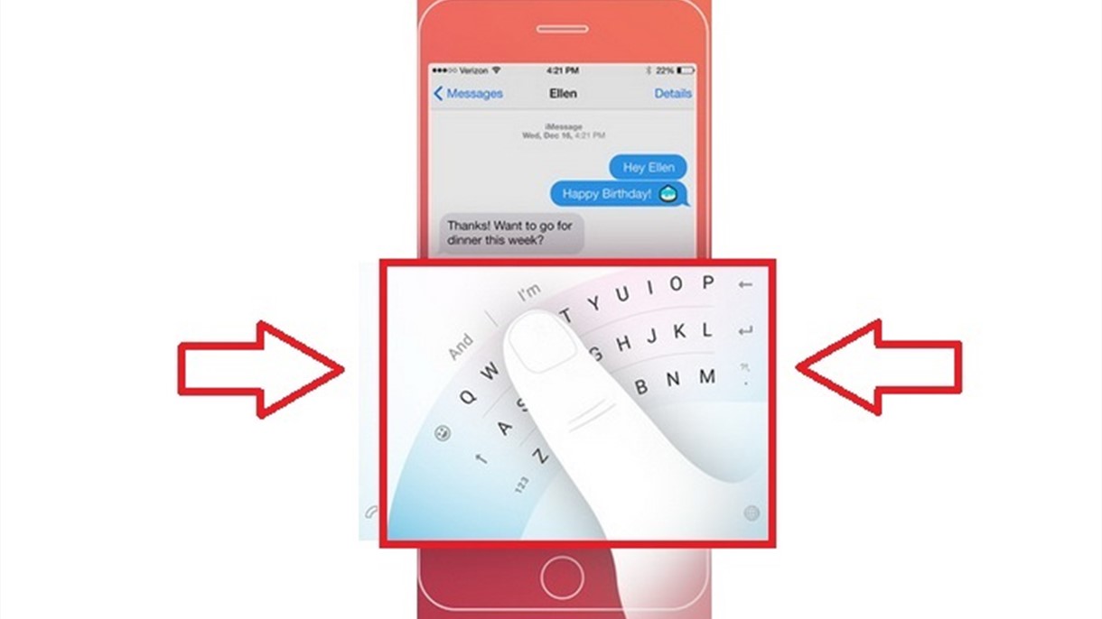 الكتابة مائلة ونصف دائرية في هواتف آيفون