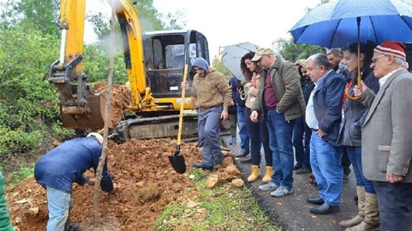 حملة تشجير في دلهون