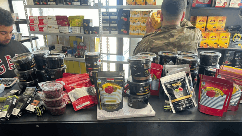 ضبط معسل وعجمي وvape وسيجار مهرب ومزور 